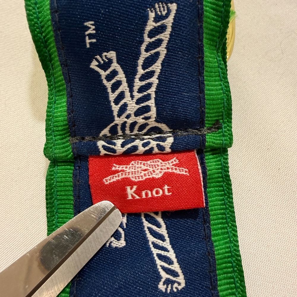 Knot Belt Co D-Ring Belt Large Navy Rope Knot Canvas Webbing Unisex Nautical - Picture 2 of 5